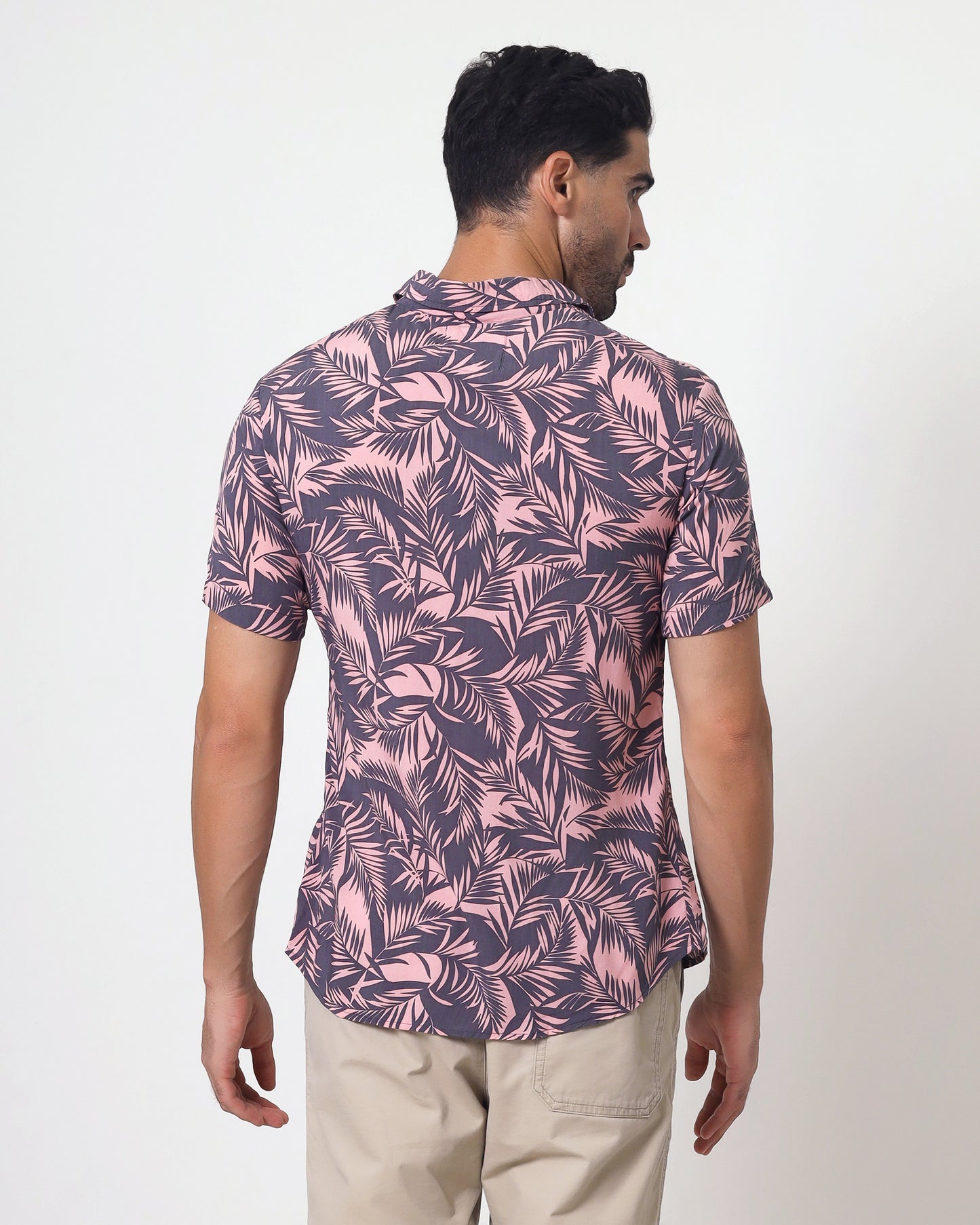 Blackbeard -"PAINE PINK"- Slim-Fit Short Sleeve Shirt