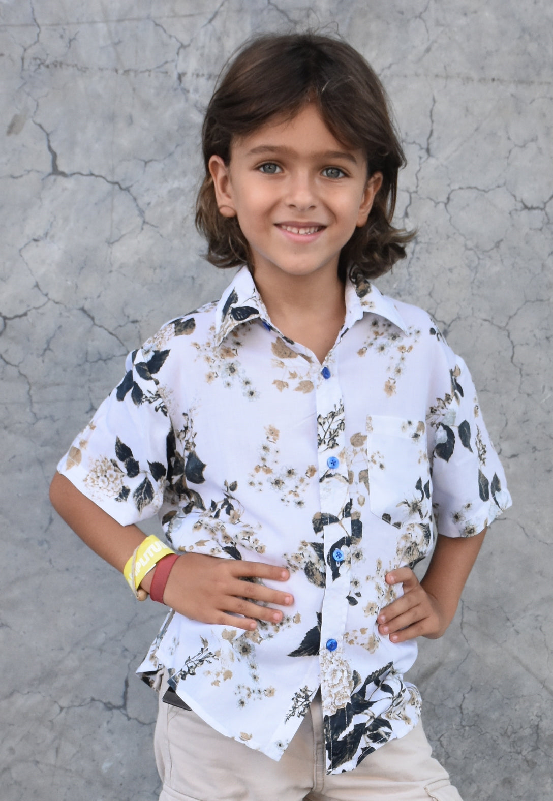 Les Mioches Kids Shirts -"BANNISTER"- Short Sleeve Shirt for Kids