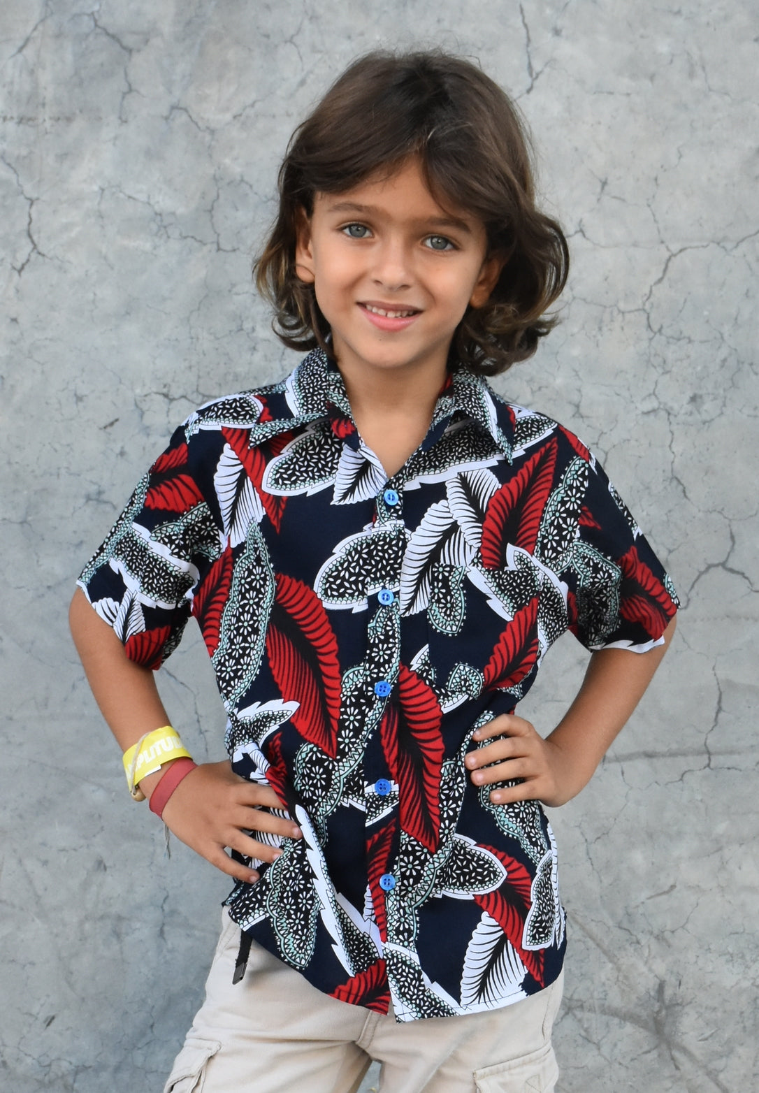 Les Mioches Kids Shirts -"DAMPIER"- Short Sleeve Shirt for Kids