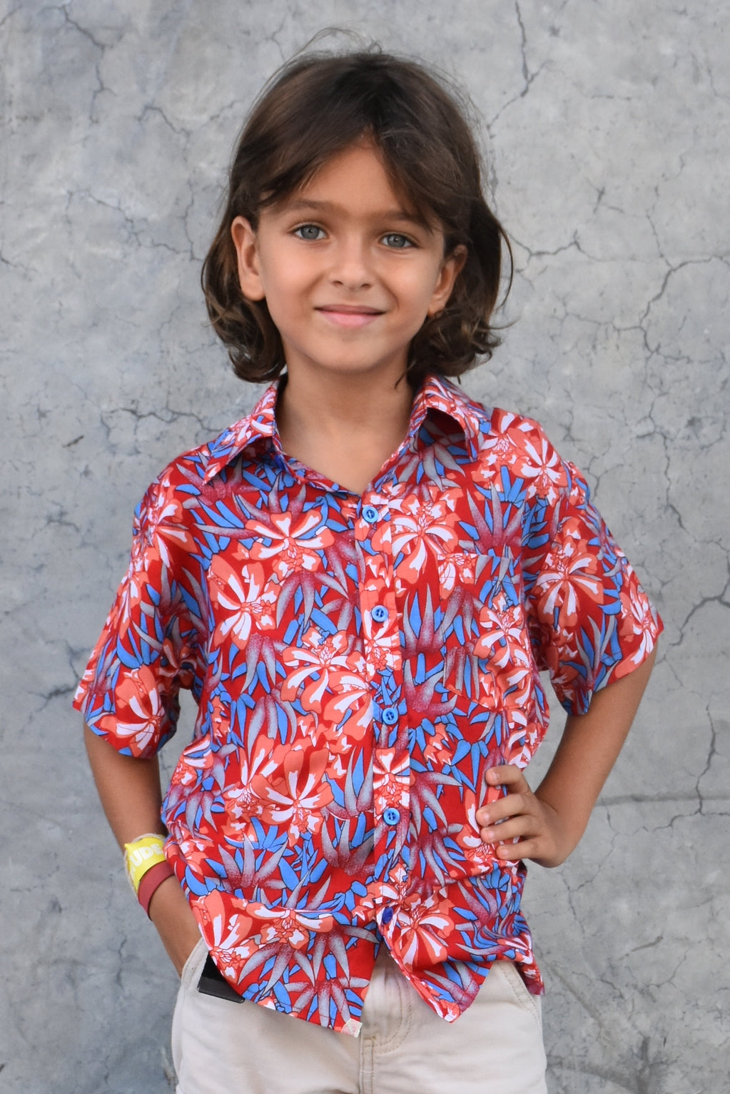 Les Mioches Kids Shirts -"ROGERS"- Short Sleeve Shirt for Kids