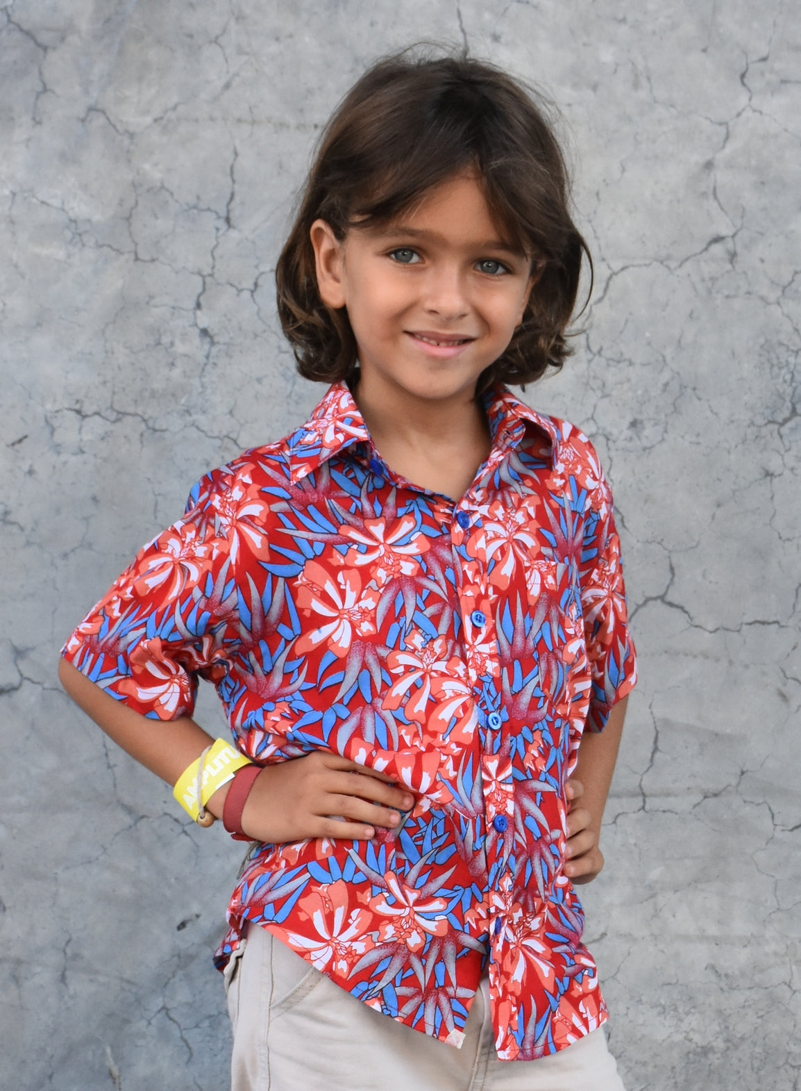 Les Mioches Kids Shirts -"ROGERS"- Short Sleeve Shirt for Kids