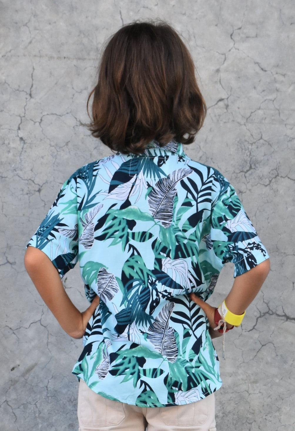 Les Mioches Kids Shirts -"ESSEX Blue"- Short Sleeve Shirt for Kids
