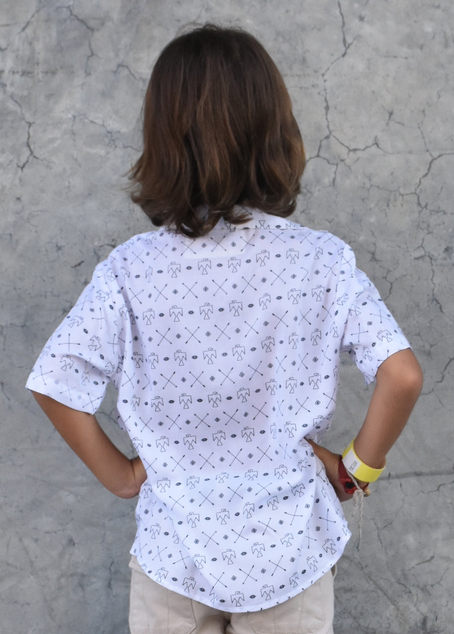 Les Mioches Kids Shirts -"TSAI"- Short Sleeve Shirt for Kids