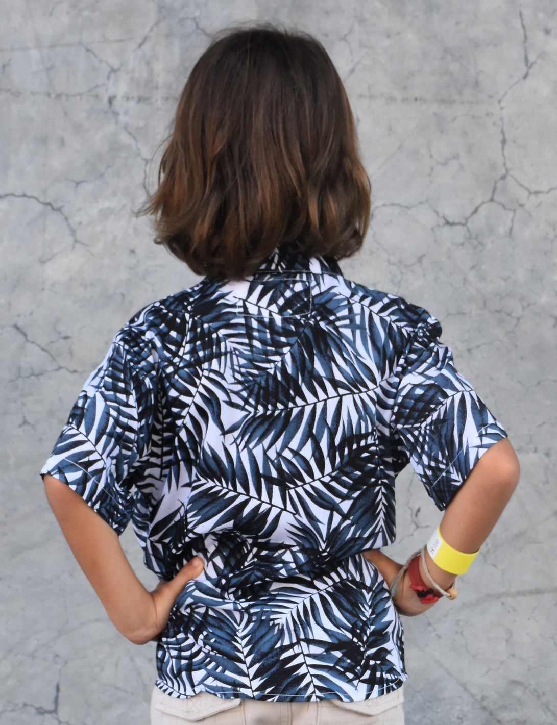 Les Mioches Kids Shirts -"AVERY Black"- Short Sleeve Shirt for Kids