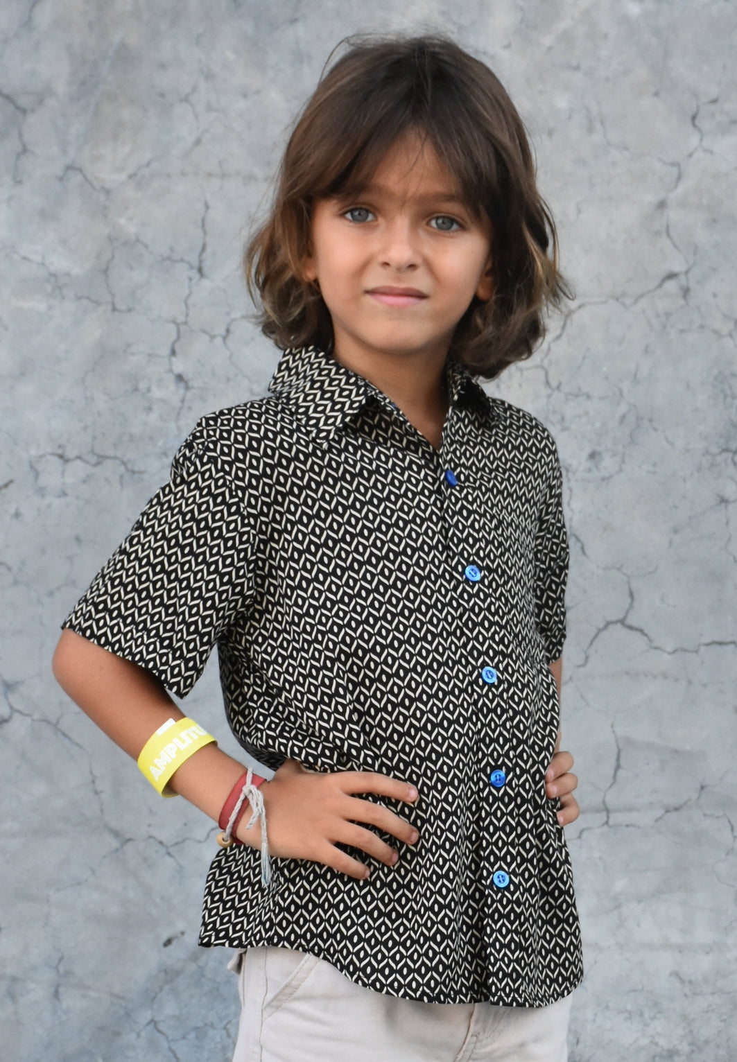 Les Mioches Kids Shirts -"SAO Black"- Short Sleeve Shirt for Kids