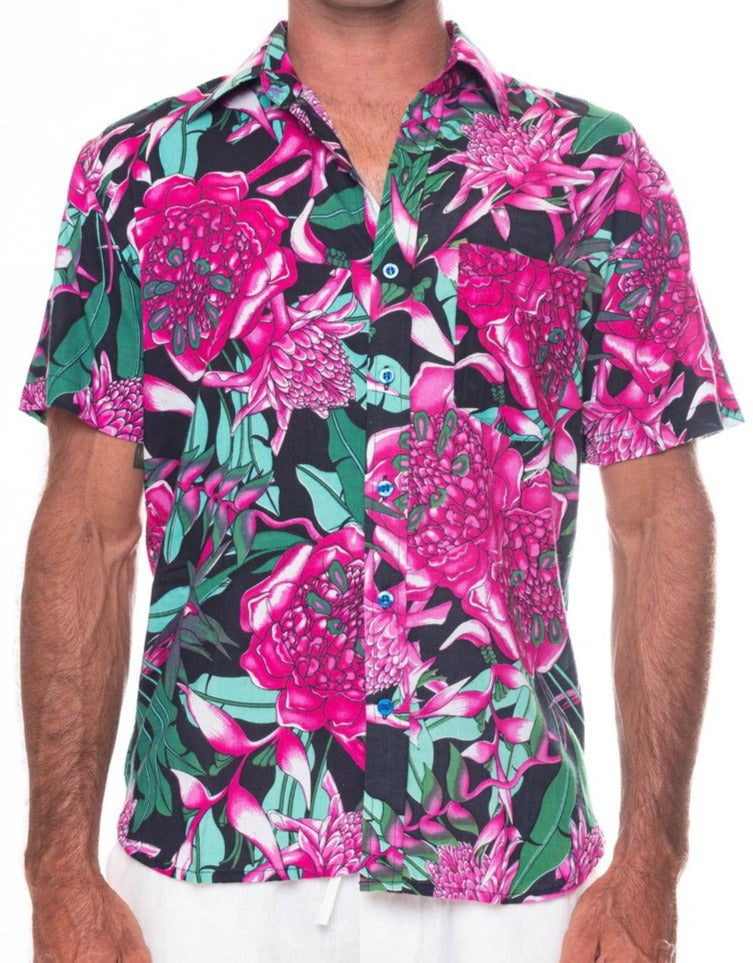KRAKEN -"GRAAF Purple"- Straight / Loose-Cut Short Sleeve Shirt