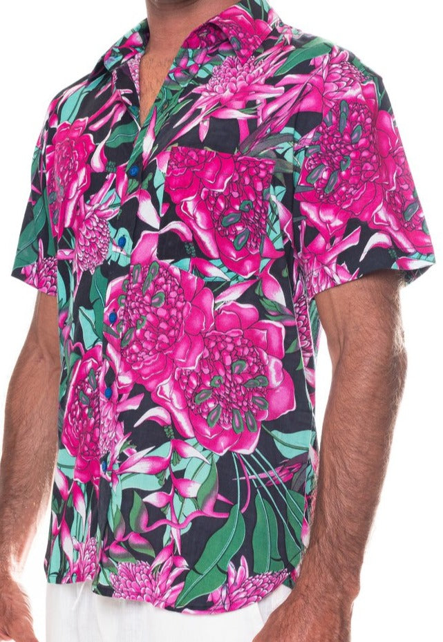 KRAKEN -"GRAAF Purple"- Straight / Loose-Cut Short Sleeve Shirt
