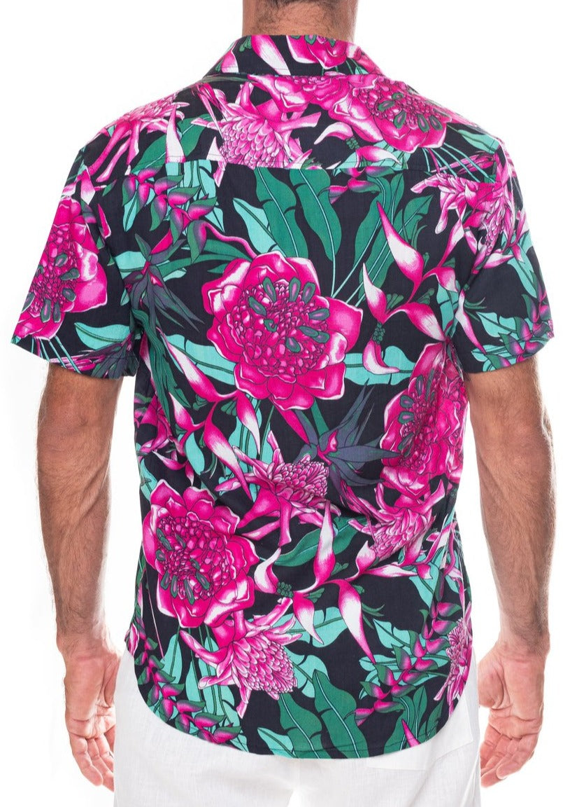 KRAKEN -"GRAAF Purple"- Straight / Loose-Cut Short Sleeve Shirt
