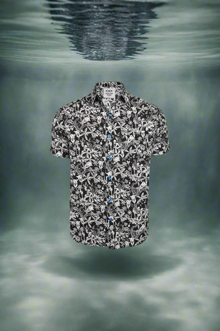 KRAKEN -"BLACK EASTON"- Straight / Loose-Cut Short Sleeve Shirt