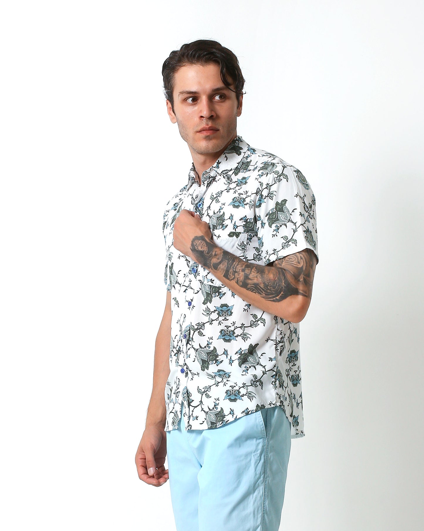 KRAKEN -"COOKE"- Straight / Loose-Cut Short Sleeve Shirt