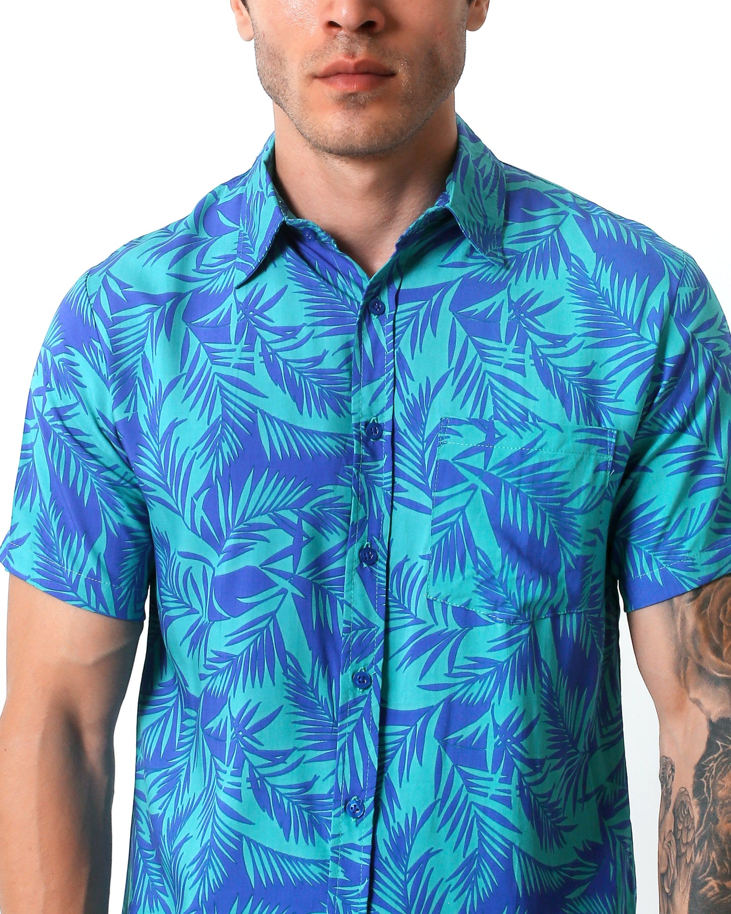 Blackbeard -"PAINE PARADISE"- Slim-Fit Short Sleeve Shirt