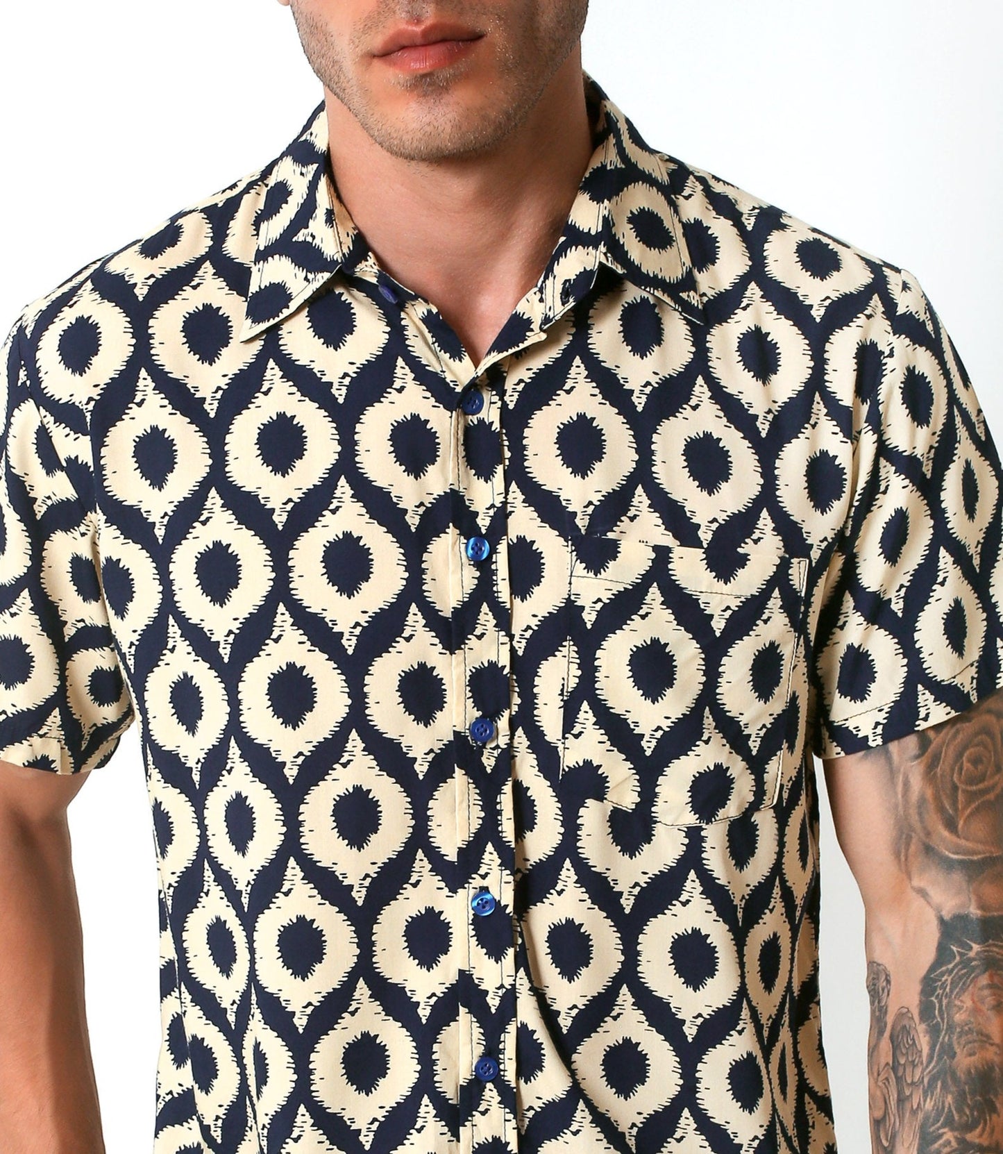 KRAKEN -"HEIN"- Straight / Loose-Cut Short Sleeve Shirt