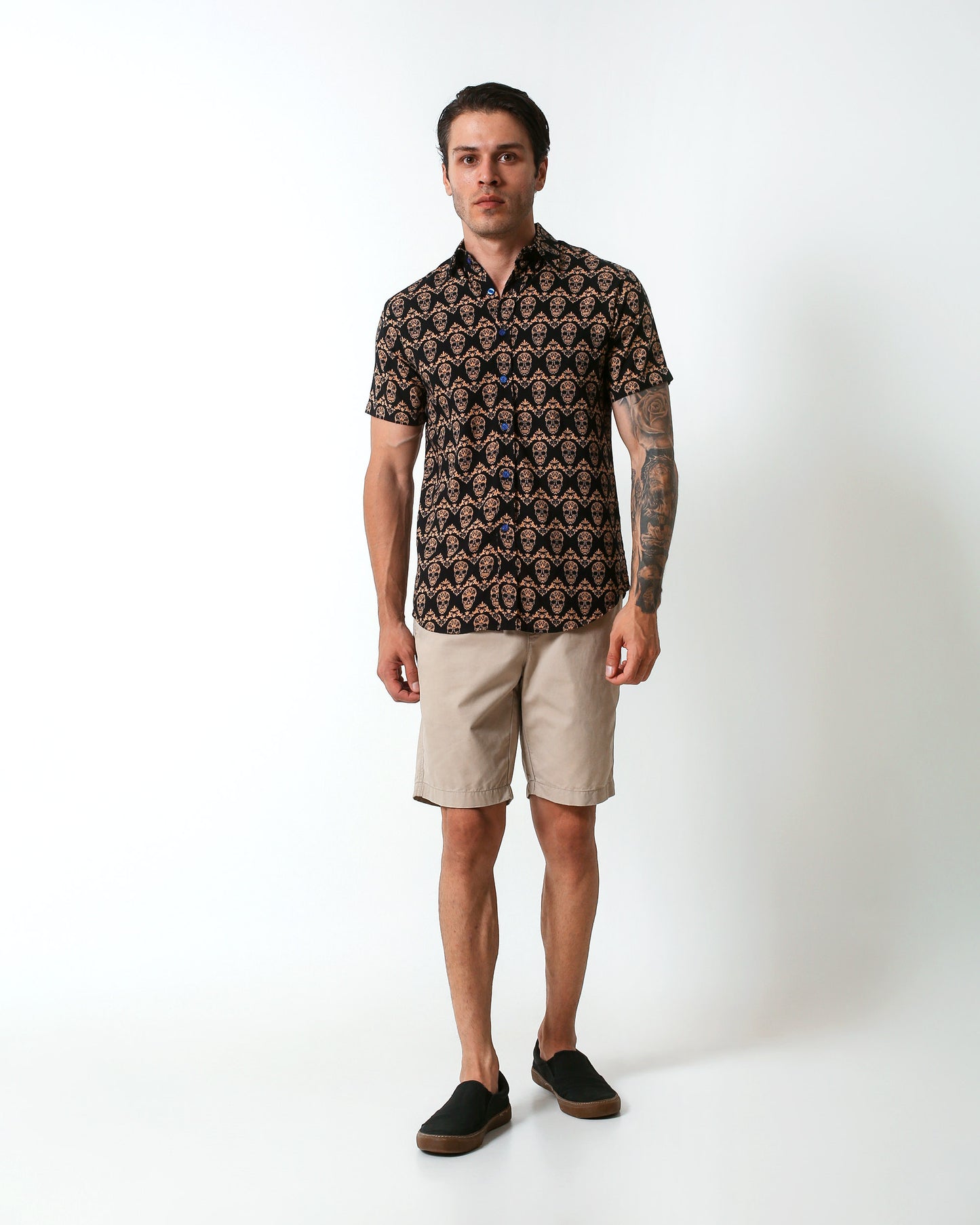 Blackbeard -"REIS Gold"- Slim-Fit Short Sleeve Shirt