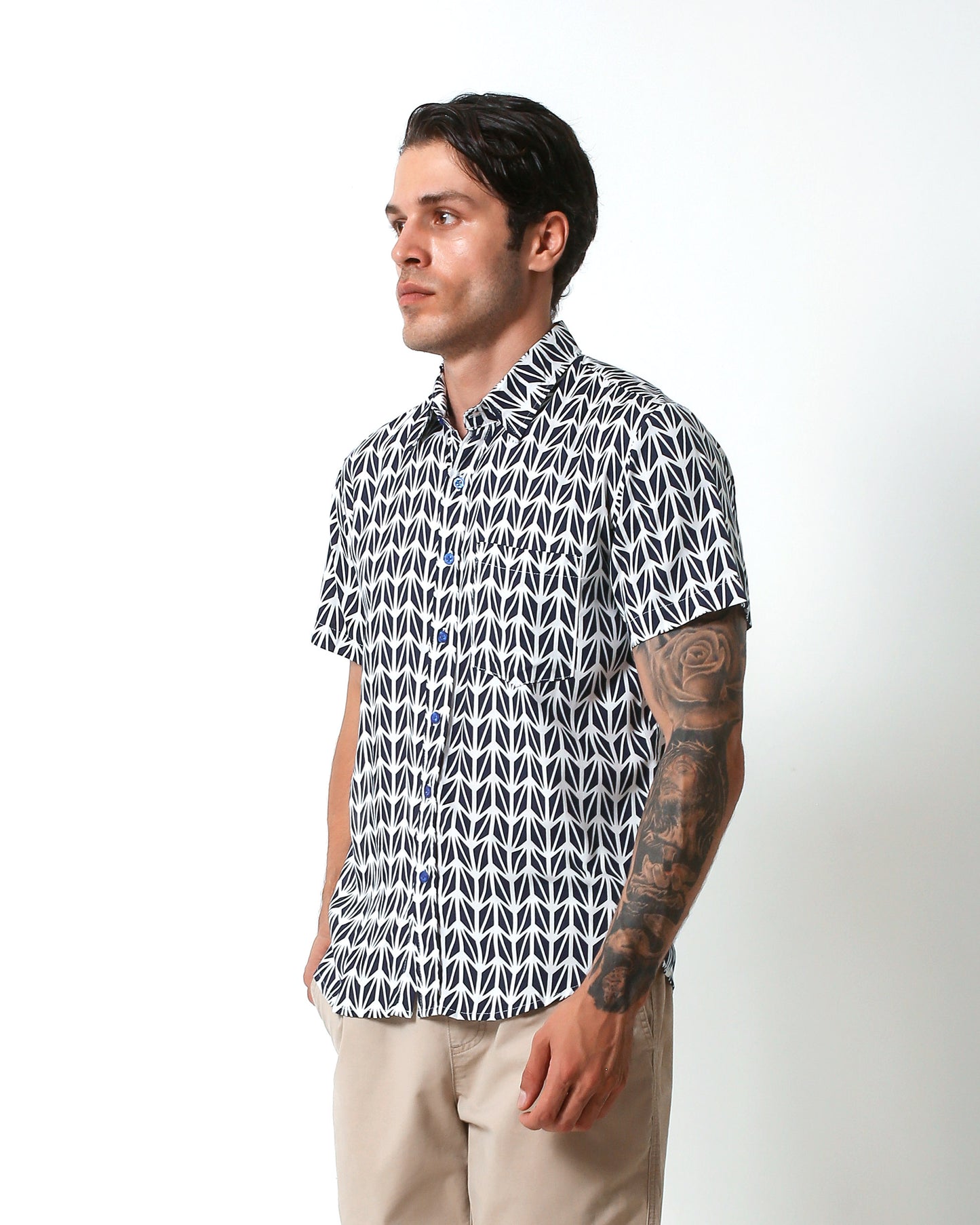 KRAKEN -"INGLE"- Straight / Loose-Cut Short Sleeve Shirt