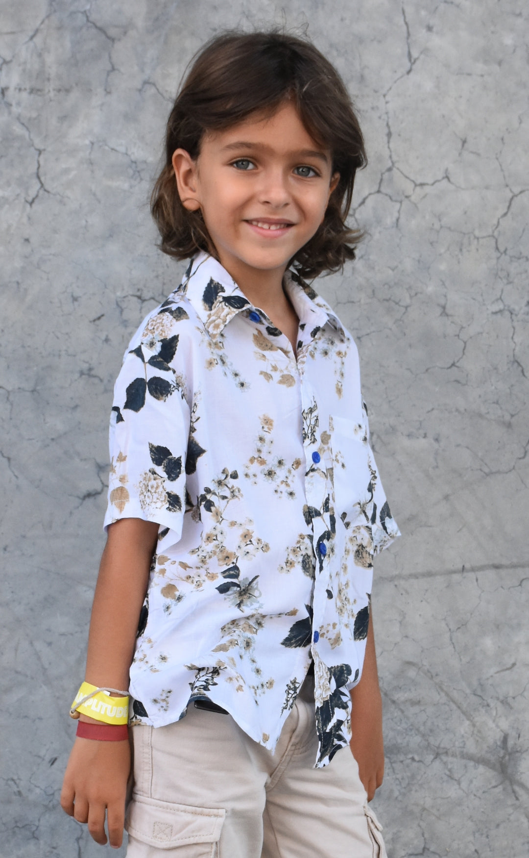 Les Mioches Kids Shirts -"BANNISTER"- Short Sleeve Shirt for Kids