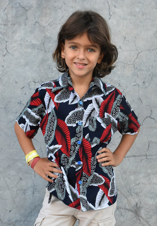 Les Mioches Kids Shirts -"DAMPIER"- Short Sleeve Shirt for Kids