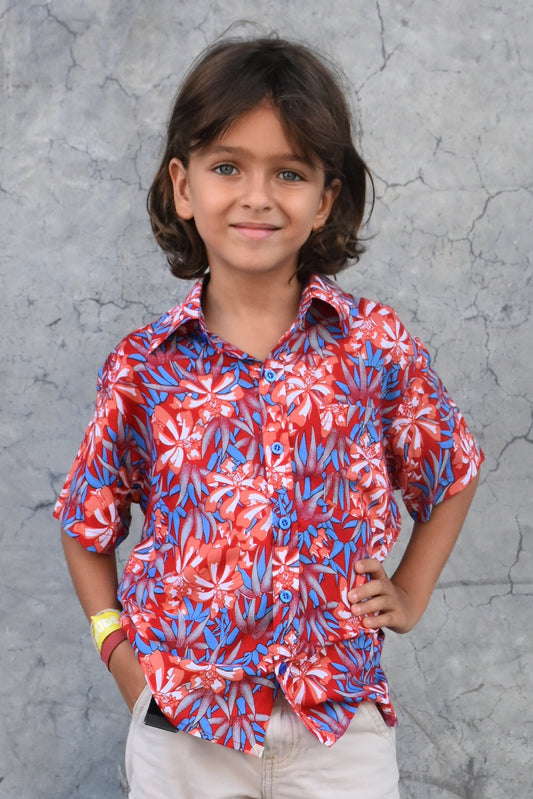 Les Mioches Kids Shirts -"ROGERS"- Short Sleeve Shirt for Kids