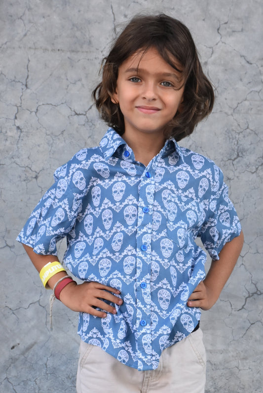 Les Mioches Kids Shirts -"REIS"- Short Sleeve Shirt for Kids