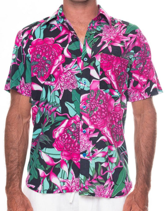 KRAKEN -"GRAAF Purple"- Straight / Loose-Cut Short Sleeve Shirt