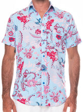 Load image into Gallery viewer, Blackbeard -&quot;MYNGS Blue&quot;- Slim-Fit Short Sleeve Shirt