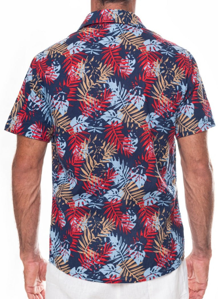 LINEN Blackbeard -"KELLY"- Slim-Fit Short Sleeve Shirt