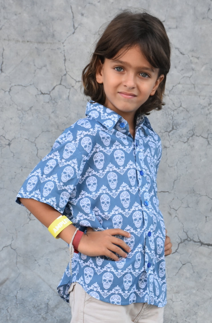 Les Mioches Kids Shirts -"REIS"- Short Sleeve Shirt for Kids